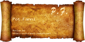 Pot Fanni névjegykártya